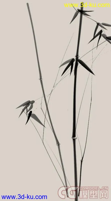 水墨竹子模型的图片1