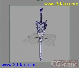 3D打印模型长剑 中模带贴图的图片