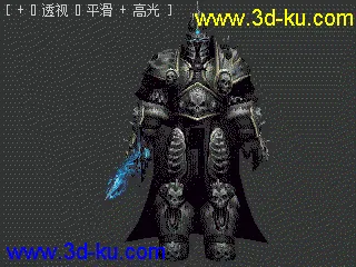 3D打印模型巫妖王阿尔萨斯  骨骼 贴图 真正动画的图片