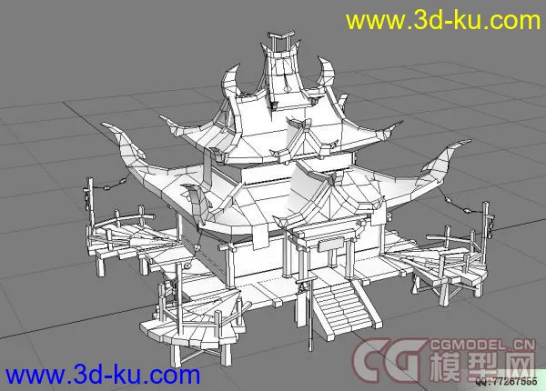 古代建筑_上海绿岸网络的测试题模型的图片2