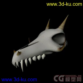 3D打印模型自己想象的头骨~~！的图片