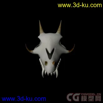 3D打印模型自己想象的头骨~~！的图片