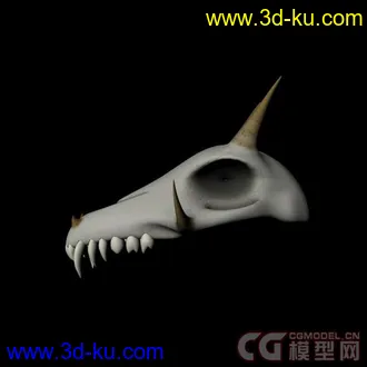 3D打印模型自己想象的头骨~~！的图片