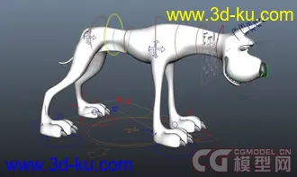 3D打印模型绑定好的狗的图片