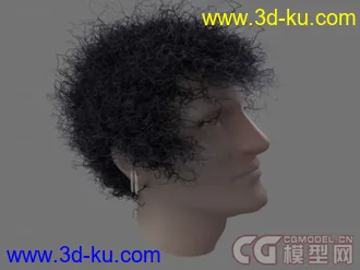 3D打印模型maya毛发 初探 男人头的图片