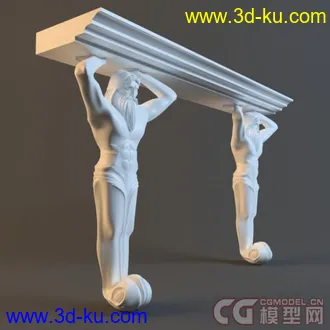 3D打印模型欧式雕塑构件(男像)(奥运庆祝贴十五)的图片