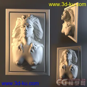 3D打印模型女人像壁挂(奥运庆祝贴十六)的图片