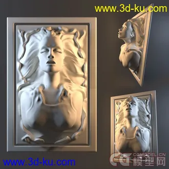 3D打印模型女人像壁挂(奥运庆祝贴十六)的图片