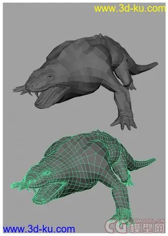 3D打印模型蜥蜴怪的图片