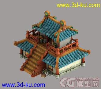 3D打印模型Q版游戏场景的图片