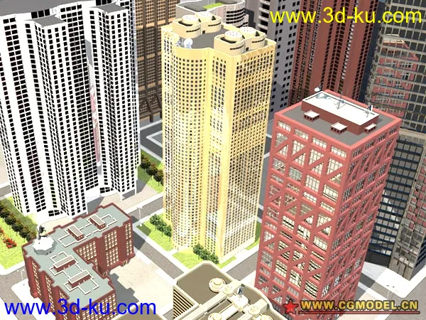 大场景常用建筑配楼模型的图片1