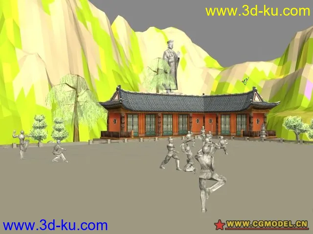墨香场景系列之少林寺模型的图片3