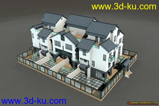 中式别墅模型的图片1