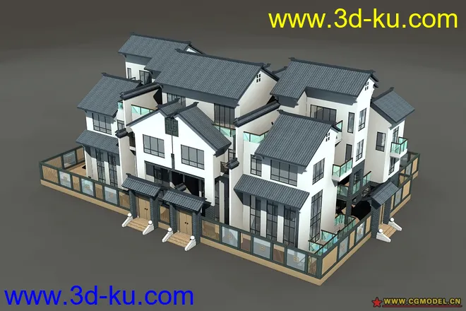 中式别墅模型的图片2