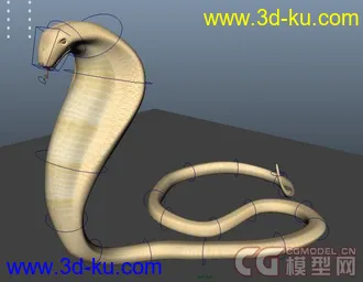 3D打印模型超炫眼镜王蛇 带骨骼绑定 带贴图的图片