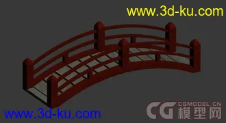 3D打印模型自己搞得一个红木小桥的图片