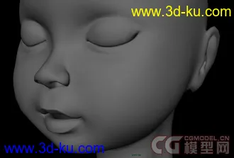 3D打印模型婴儿头部的图片