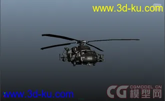 3D打印模型UH-60黑鹰武装直升机的图片