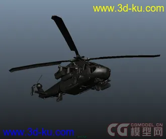 3D打印模型UH-60黑鹰武装直升机的图片