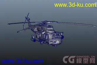 3D打印模型UH-60黑鹰武装直升机的图片