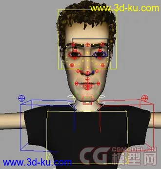 3D打印模型带表情和骨骼的男人的图片