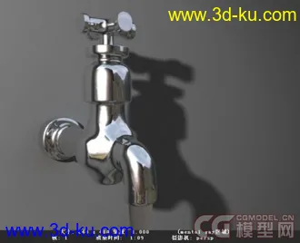 3D打印模型金属特效+水特效  水龙头的图片