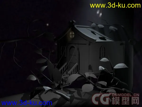夜色屋子（建筑）模型的图片1