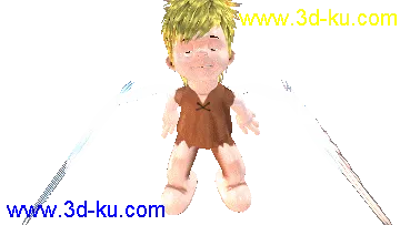 天使和卡通天使绑定翅膀（骨骼+动作+贴图）模型的图片2