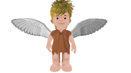 天使和卡通天使绑定翅膀（骨骼+动作+贴图）模型的图片1
