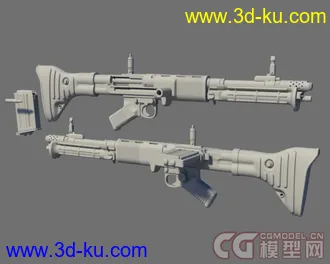 3D打印模型再上把枪,FG-42后期型（依然是卡通版本的）的图片