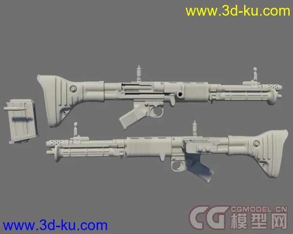 再上把枪,FG-42后期型（依然是卡通版本的）模型的图片3
