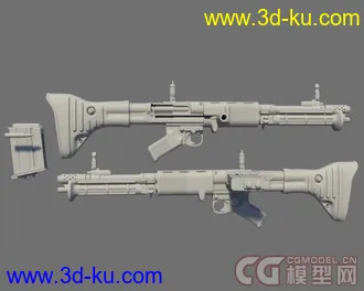 3D打印模型再上把枪,FG-42后期型（依然是卡通版本的）的图片