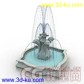 3D打印模型Delphin Fountain喷水池的图片