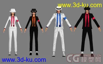 3D打印模型炫舞男女Michael Jackson时装的图片