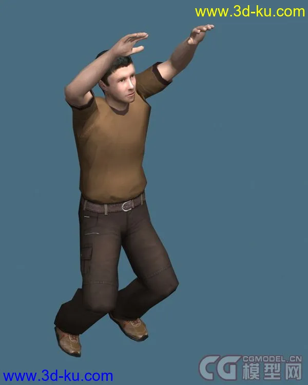 男人跳跃动画模型的图片4