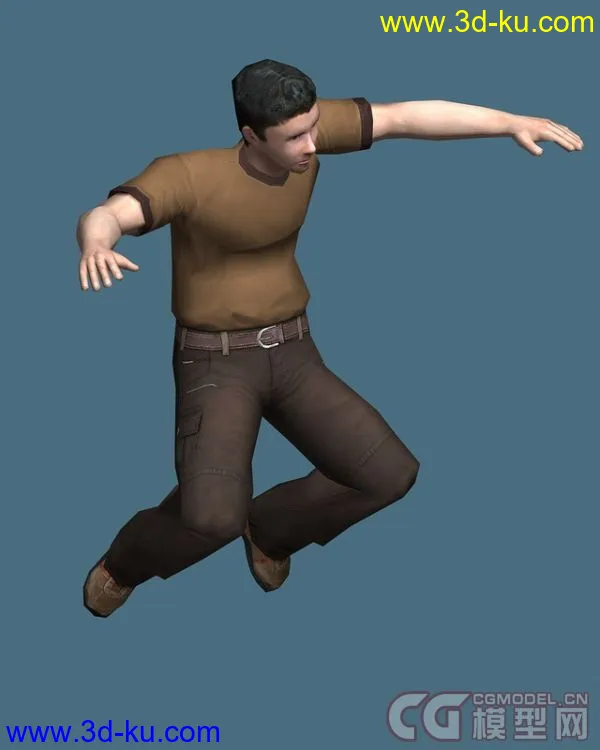 男人跳跃动画模型的图片5