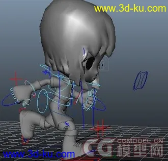 3D打印模型Q版小女孩！带绑定！带动画！开始学动画的可以下载的图片