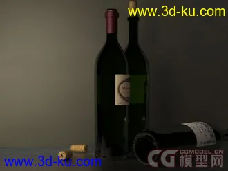 3D打印模型红酒瓶的图片