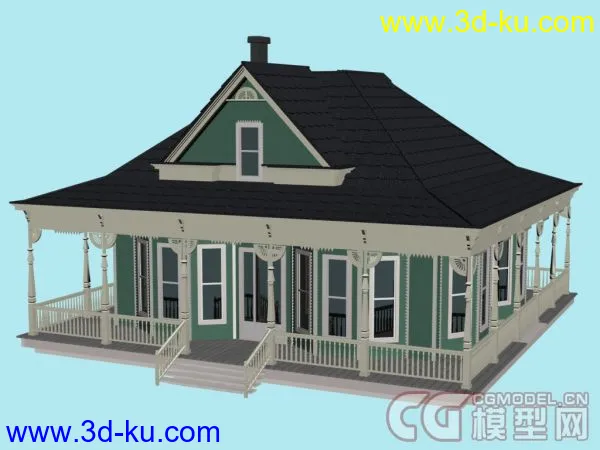 美式别墅模型的图片1