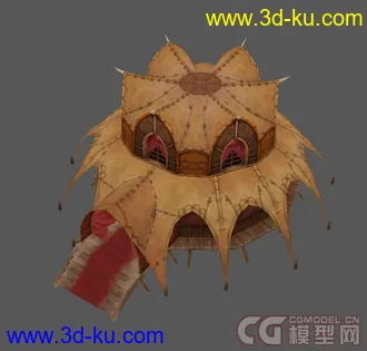 3D打印模型毡房的图片