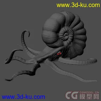 3D打印模型蜗牛和章鱼的精模的图片