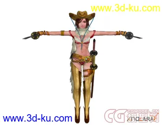 3D打印模型Onechanbara - Aya FULLY POSEABLE的图片