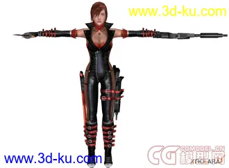 3D打印模型Onechanbara - Sexy Reiko Catsuit - Fully Poseable的图片