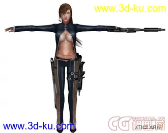 3D打印模型Onechanbara - Sexy Reiko Fully Poseable的图片