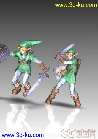 3D打印模型zelda link 2 pose（塞尔达传说 林克）的图片