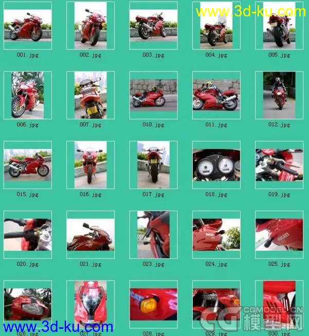 摩托车（带三视图，参考图）模型的图片5