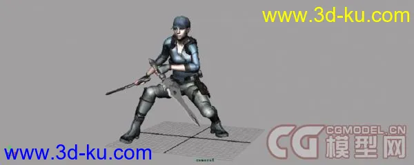 生化女主角，模型，下载，贴图，绑定，动画，赠送自制双剑的图片2