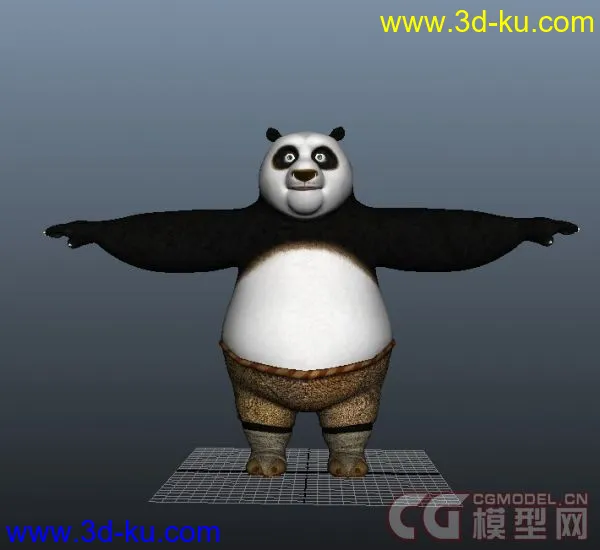 maya功夫熊猫带贴图模型的图片1
