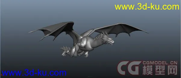 maya 超霸气高精度飞龙 带绑定 带动画模型的图片2
