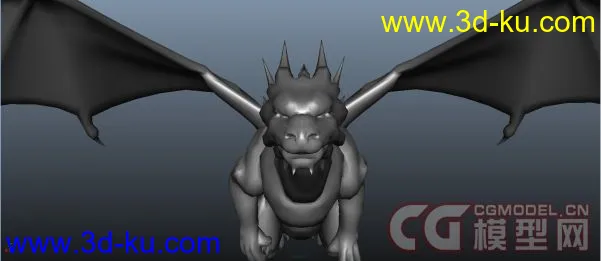 maya 超霸气高精度飞龙 带绑定 带动画模型的图片3